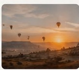 Kapadokya balonları gün batımı