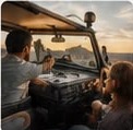 Jeep safari yolcuları